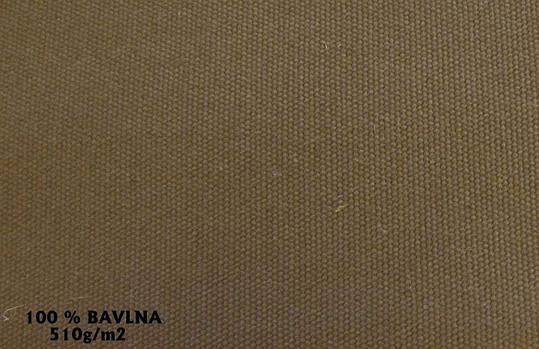 Bavlna 510g/m² khaki zelená